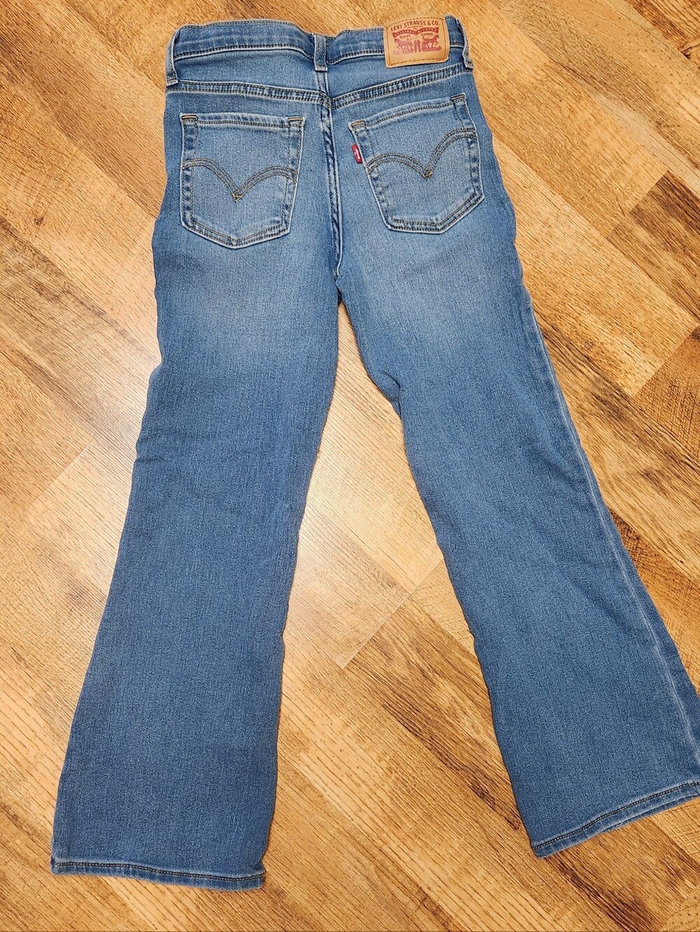 Levi's Girls 726 Flare Medium Blue Jeans, Size 8